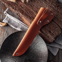 Cow Leather Knife Sheath Knife Sheath Carry-on Knife Shell Forged With Small Bend Knife Hammer Stride Outdoor Sheet Kill Fish To Cut Flesh Butcher Knife