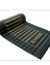 Boutique Yang carved bamboo slips heart mercy curse bamboo carving 24cm specification wall chart ornaments customized performance props