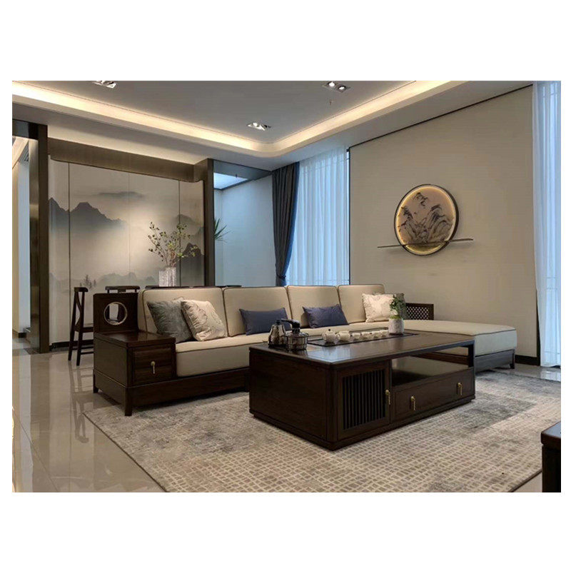 赖氏家具轻奢新中式东辰系列转角沙发ht-j08