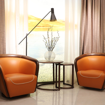  Double leaf furniture set A few small round solid wood small round light luxury small side coffee table Small apartment coffee table Light luxury modern