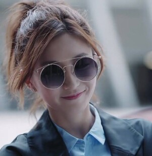 恋爱先生江疏影罗玥同款眼镜太阳眼镜女圆脸个性猫眼墨镜女潮近视