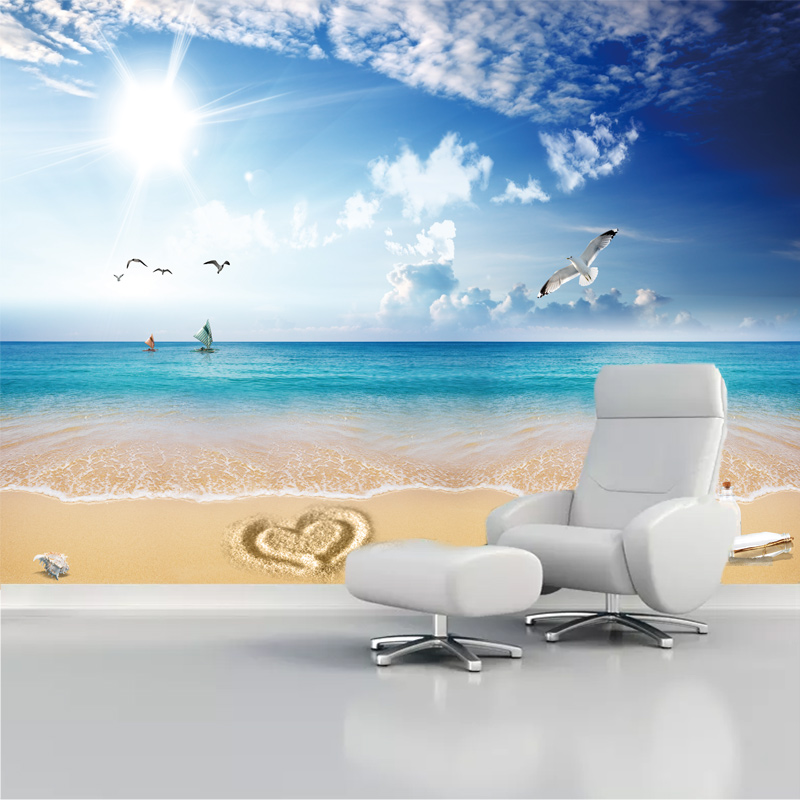 3 46 Sea 3d Scenery Self Adhesive Decorative Painting Bedroom