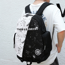 Japanese and Korean backpack mens large capacity square young junior high school students high school color schoolbag female campus backpack tide