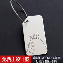 (Totoro) Original Christmas aluminum alloy luggage custom boarding pass cartoon luggage hang tag suitcase