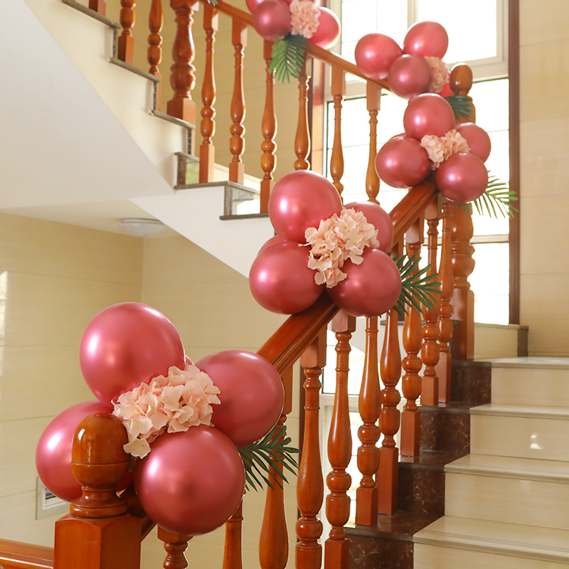 楼梯气球装饰效果图图片
