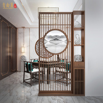 New Chinese screen partition cabinet decoration living room bedroom entrance hall floor rack storage locker partition wall