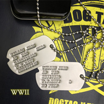  US World War II notch original stamping US military identity card Stainless steel gravure dog tag Soldier nameplate Imported military version