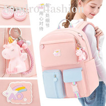 Primary school school bag girls lightweight load-reducing ridge protection waterproof 1345 years backpack female 2021 new strong