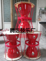 North Korean adult long drum pull rope drum cowhide drum performance drum props drum drum strap 45*35