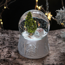 Music Box Snowflake House Music Box Healing Department Crystal Ball Girls Boys Children Christmas Girls Birthday Gifts