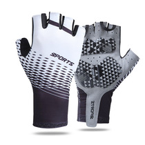 Riding gloves half-finger men and women summer and autumn sports fitness sunscreen breathable non-slip ice silk mountain bike gloves