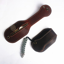 LEACOOL Mad Muppie Clapping Subhead Layer Bull Leather Coin Bag Pure Handmade Boston Leather Pat