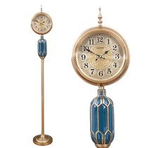 European style personality antique living room mute big floor clock American creative fashion modern light luxury bell ceramic clock