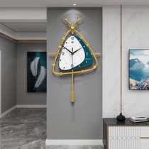 Creative deer head wall clock European light luxury watch living room home decorative art clock Nordic simple wall clock