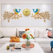 Peacock clock Phoenix wall clock home living room mute modern minimalist decoration personality large decorative fashion clock