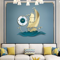Nordic living room wall clock creative personality fashion clock atmospheric simple modern light luxury decorative art wall clock