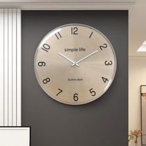 2021 New light luxury metal wall clock home atmospheric bell clock clock quartz hanging watch Wall living room silent clock