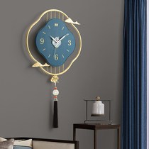 New Chinese pure copper clock modern light extravagant hanging clock Living room Home Fashion creative timepieces Decorative Modern Leather Table