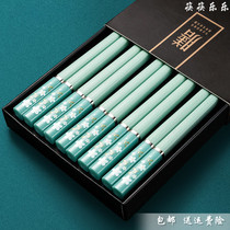 Antibacterial high-grade cherry blossom alloy chopsticks family 2021 new household light luxury Nordic anti-skid anti-mold high temperature