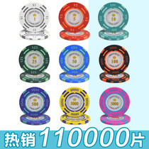 Chip dollar logo Texas poker Black Jack 21 points stud ha mahjong Pavilion chess room chips set Iron