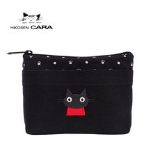 2021 New karaoke original cute black cat bank card bag earbuds mini loose silver U disk coin wallet