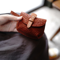 Clumsy hand for elephant tattooy tannic cow leather retro minimalist practical zero money bag coin headphones to contain the card bag
