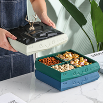 Dried fruit plate with lid light luxury style Nordic creative candy box simple household snacks snack snack nut storage box