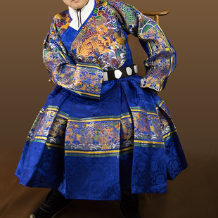 瓶爹汉服男款缠枝莲四兽麒麟织锦曳撒锦衣卫大明衣冠定制精品