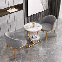 Minima balcony small table and chairs Flannel Chair Leather Chair Light Lavish Home Small Table And Chairs Combined Cafe Casual Table And Chairs