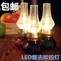Creative Crystal Pineapple Nostalgia LED Blow Control Lamp Retro Horse Lamp Kerosene Lamp USB Charging Induction nightlight