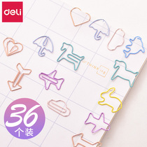 Creative paper clip cute cartoon color pin metal students with cute bookmarks hipster office supplies