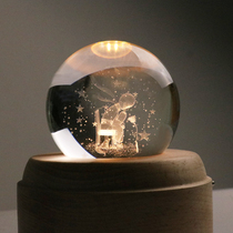 Crystal Ball Music Box Little Prince Rose Music Box Birthday Cross New Year Gift for Boys Girls Girlfriends and Girls