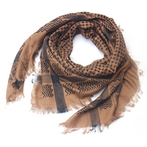 Export Middle East JUN Edition Arab Square Muslim Headscarf Scarf for Men and Women Wolf Brown