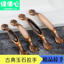 Bronze simple handle European classical cabinet wardrobe door handle now black wine cabinet shoe cabinet handle