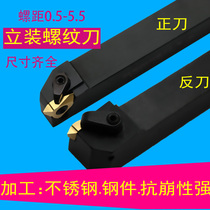 CNC tooth knife vertical external thread turning tool holder positive and negative cemented carbide head platen type machine clip large pitch knife row
