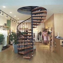 Stair household small apartment integral center column rotating loft duplex villa lof apartment compartment round staircase custom