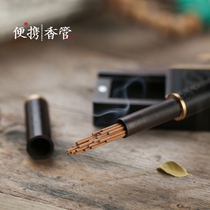 Black sandalwood hollow line incense burner Home room Zen incense burning incense box Chinese retro sandalwood stove