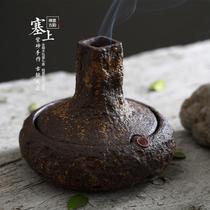 Creative purple sand plate incense burner Retro aromatherapy stove Agarwood stove Zen Sandalwood ornaments Tower incense incense burner