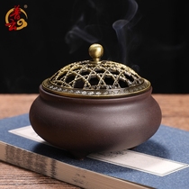 Ceramic plate incense burner Bedroom aromatherapy stove Bedroom antique tower aromatherapy incense burner Agarwood sandalwood stove small incense plug