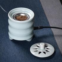 Celadon electronic incense burner can be timed to adjust the temperature of the electric incense burner Sandalwood sink plug-in electric aromatherapy incense powder incense pills Household indoor