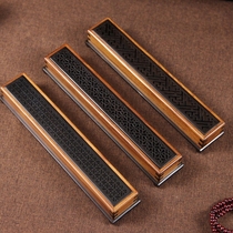  Mahogany reclining incense burner Acid branch wood inlaid ebony incense burner hollow line incense box sandalwood stove reclining incense box incense buddha utensil