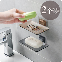 Drain soap box non-perforated paste wall hanging soap holder creative large soap dish toilet soap holder soap box