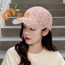 Autumn ladies embroidered with adjustable duck tongue cap outdoor sun-shading and ventilation big along the baseball cap
