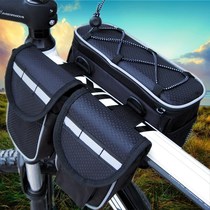 Bicycle bag front beam bag upper pipe bag larger mountain bike bag waterproof saddle bag riding equipment accessories mobile phone bag