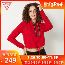 Guess women's hooded fashion short sweater-q90q00r7xe0