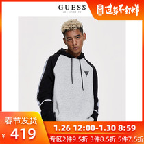 Guess men's contrast inverted triangle logo hoodie-x93q08r8bq0