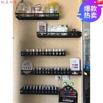 Wall-mounted Nordic style three-layer Nordic simple wrought iron shelf display container creative fence four-layer lipstick
