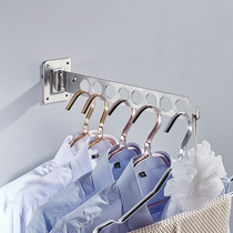 Stainless steel folding drying rack balcony outside telescopic sundown drying machine outdoor push-pull clothes hanger clothes drying Rod cold clothes rack
