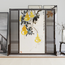 New Chinese solid wood screen partition wall Living room Dining room blocked entrance Hotel block screen Bedroom home office