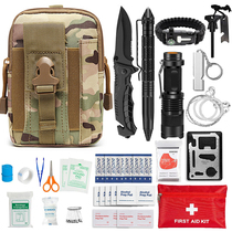  Outdoor camping hiking survival equipment multi-function combination tool set Outdoor mountaineering SOS portable tactical bag